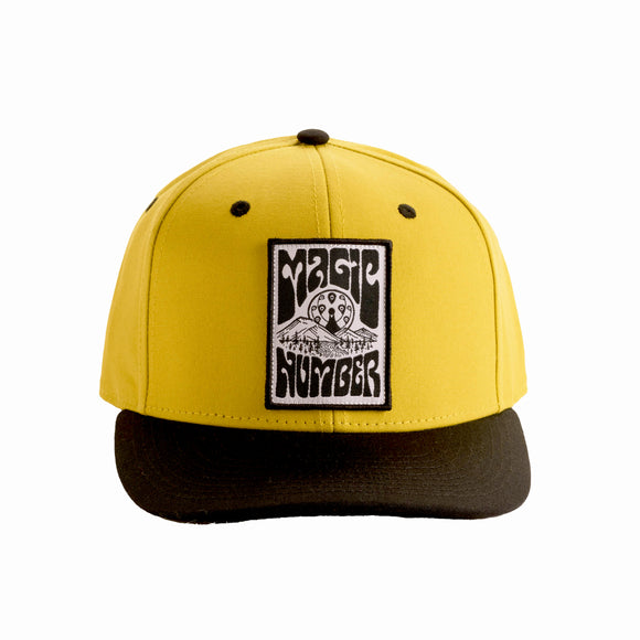 6 Panel Trucker Hat - Yellow/Black